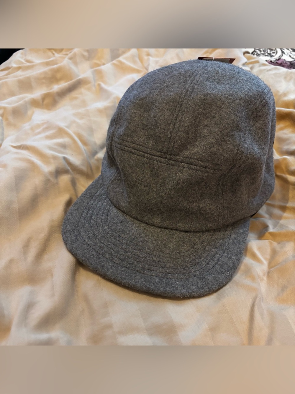 Crowncap Gray Men's Wool-Blend Cap Jacket Hat